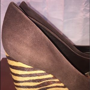 Women’s Antonio Melani Brown Wedge Calf hair Heel